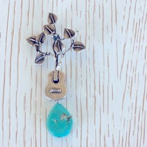 Sterling Silver/Turquoise Designer Pendant/Necklace